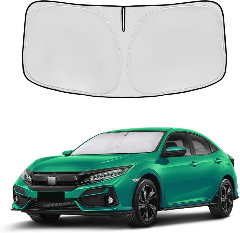 AuyNeas for Honda Civic 2022 2023 2024 2025 Windshield Sun Shade - Custom Fit Civic Accessories Front Window Shade Sun Visor Foldable Sunshade Blocks UV Rays Summer Must Have Car Accessories - Image 1